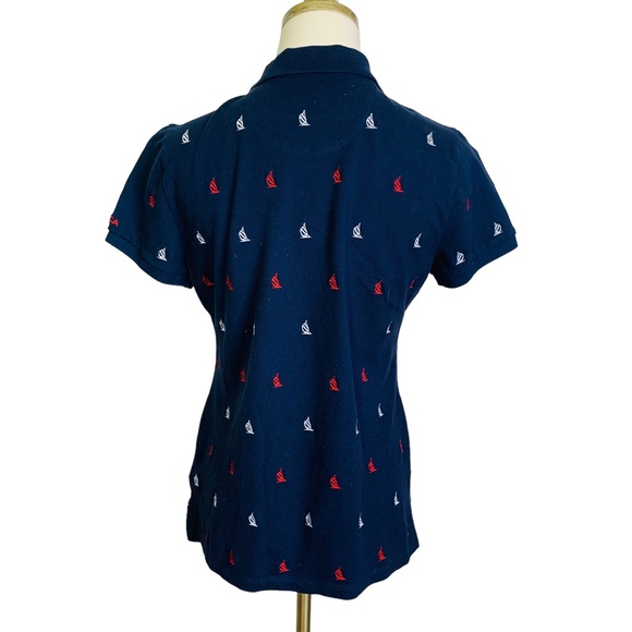 Nautica Navy Embroidered Logo Polo Shirt LARGE 3586 - Picture 4 of 9